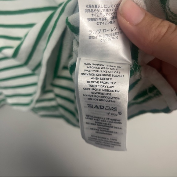 LAUREN RALPH LAUREN Women's Striped French Terry Sweatshirt Top TEDO size large - Picture 5 of 6